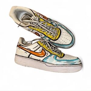 Colorful Graphic Palm Springs Custom Nike Sneakers Size 10 Women’s 8 Men’s